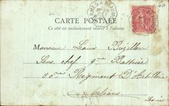 POSTAL Neuilly de la VENDIMIA en mercado de los lugares de Thelle