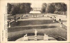 Instituto de la POSTAL de la VENDIMIA de Francia Abbey De Chaalis el piso con la francesa