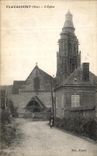 POSTAL Flavacourt L iglesia de la VENDIMIA