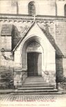 POSTAL Nanteuil Haudouin de la VENDIMIA la puerta de L iglesia