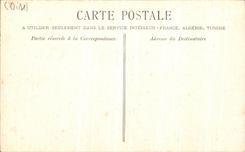 POSTAL Nanteuil Haudouin de la VENDIMIA la puerta de L iglesia