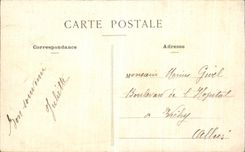 POSTAL Mouchy Chatel de la VENDIMIA el castillo La Chapelle y L entrada principal