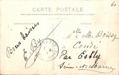 La POSTAL Lagny de la VENDIMIA lleva L Abbaye