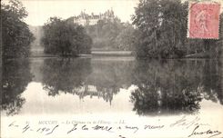 POSTAL Mouchy de la VENDIMIA el castillo visto de L charca