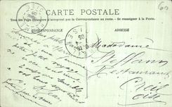 POSTAL Mouchy de la VENDIMIA el castillo visto de L charca