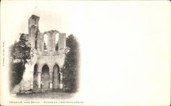 Ruinas cercanas de Chaalis Senlis de la POSTAL de la VENDIMIA de L abadia vieja