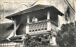 VINTAGE POSTCARD Senlis Ruins of the Castle Henri IV Balcony Of the 15th Century