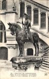 CPA Chateau De Pierrefonds Statue de Louis d Orleans par Fremiet