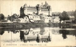CPA Pierrefonds Le Chateau et l Etang Cote Ouest