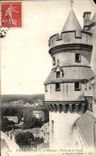 CPA Pierrefonds Le Chateau Partie de la Facade et Vue Sur la Gare