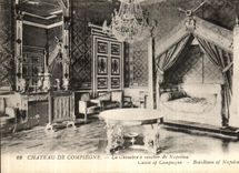 VINTAGE POSTCARD Compiegne the Room has to sleep of Napoleon