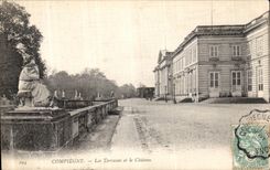 VINTAGE POSTCARD Compiegne Terraces and the Castle