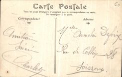 VINTAGE POSTCARD Compiegne Terraces and the Castle