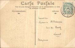 VINTAGE POSTCARD Compiegne Old woman House of the Street Solferino Hairdresser