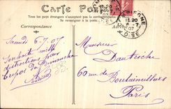 VINTAGE POSTCARD Compiegne the Living room of Music