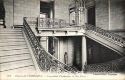 VINTAGE POSTCARD Palate of Compiegne L staircase D Honor