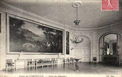 VINTAGE POSTCARD Palate of Compiegne Living room of the Ushers