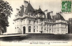 La POSTAL ENV de la VENDIMIA del castillo de Compiegne de Francport o es cabina Militaria aleman plenipotenciario