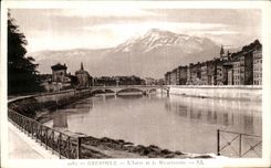 VINTAGE POSTCARD Grenoble L Isere and Moncherotte