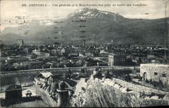 VINTAGE POSTCARD Grenoble View and Moucherotte Seen from of the Garden of the Dolphins