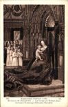 CPA Musee Conde Chantilly Miniature de Fouquet La Vierge et l Enfant Jesus Recevant l hommage d Etrenne Chevalier