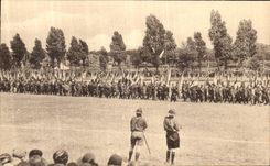 VINTAGE POSTCARD Lille Fiftieth anniversary of the international congers eucharistiquues Liegart Cardinal Ravelled of the Scouts flags