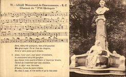 VINTAGE POSTCARD Lille Monument of Desrousseaux Song of the P tit Quinquin