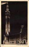VINTAGE POSTCARD Lille the Belfry Night effect