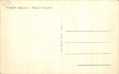 VINTAGE POSTCARD Varzy Road D Auxerre