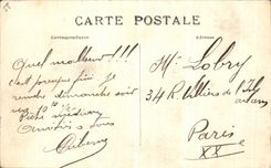 VINTAGE POSTCARD Fourchambault the Suspended bridge