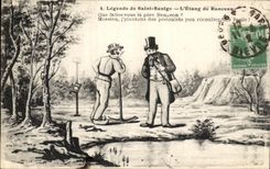 VINTAGE POSTCARD Legends Of Saint Saulge L Pond of Ranceau Folklore