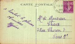 POSTAL de la VENDIMIA a la sonrisa de Morvan la enfermedad del folklore del Jesucristo