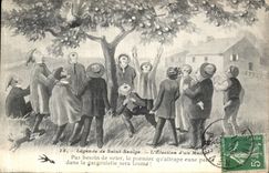 VINTAGE POSTCARD Legends Of Saint Saulge L election D a mayor Folklore