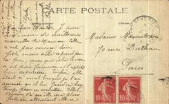 VINTAGE POSTCARD Legend of Saulge Saint the Jalopy Train