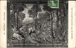 CPA Chantilly Chateau Musee Conde Tapisserie du 17eme de la galerie des cerfs