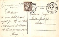 VINTAGE POSTCARD St les Bains Honors the Castle with the Mountain