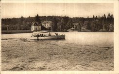 VINTAGE POSTCARD In Morvan Lake of Settons Departure for the turn of the lake