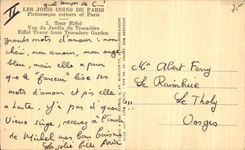 CPA Paris Tour Eiffel Vue du Jardin du Trocadero