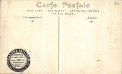 Monasterio de Paris de la POSTAL de la VENDIMIA de Pedro que transfiere una esquina de la manera de la cruz