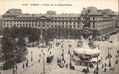 CPA Paris Place de la Republique Lion