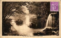 VINTAGE POSTCARD the Lake of Tiny in Vincennes autumn
