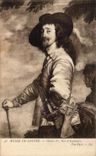 VINTAGE POSTCARD Museum Of Louvre Charles 1st King D Angletere
