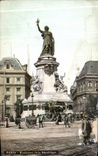 CPA Paris Monument de la Republique Lion