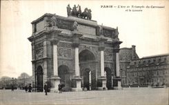 POSTAL Paris L de la VENDIMIA Arc de Triomphe del carrusel y de la lumbrera