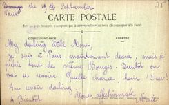 POSTAL Paris L de la VENDIMIA Arc de Triomphe del carrusel y de la lumbrera