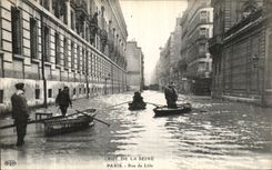 CPA Crue de La Seine Paris Rue de Lille