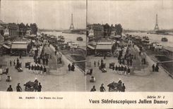 CPA Vues Stereoscopiques Julien Damoy Paris Le point du jour Tour Eiffel