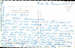 CPSM Paris En Flanant Square Saint Lambert et Lycee Camille See