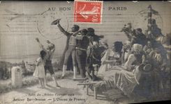 VINTAGE POSTCARD Living room of the Artists Francois Albert Bettannier L Bird of France