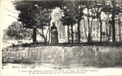 VINTAGE POSTCARD Paris Of the Walls Vestiges Suppose of Paris at the Time of Philippe Auguste